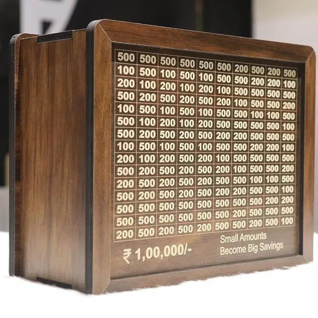 Savings Challenge Money Bank , Brown 50% off on MRP